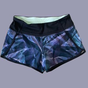 Lululemon Run Times Short *4-way Stretch 4" Pretty Prism Multi/Black - Size 4